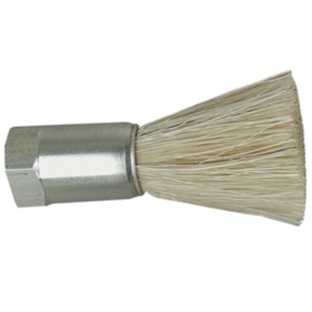 GORDON BRUSH 1" D Body Horsehair Fill .125" Orifice Female Thread Flow Thru Brush 901716HH